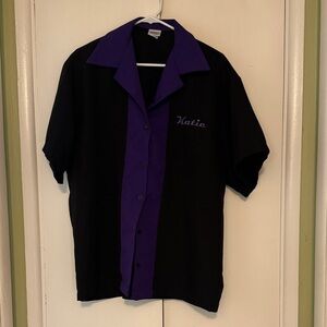 Black and Purple Women’s Bowling Shirt